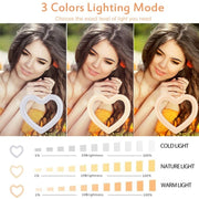 RGB Heart LED Selfie Ring Light