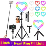 RGB Heart LED Selfie Ring Light