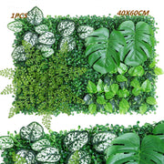 Green Artificial Plants Wall Panel Backdrop