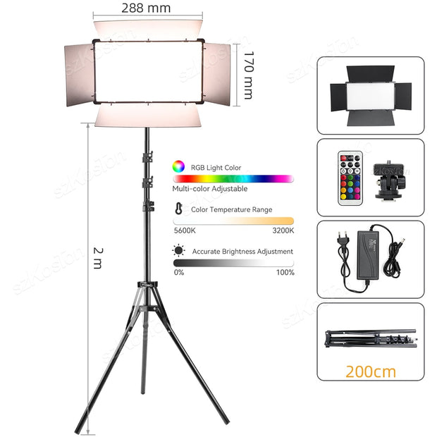 RGB Video Recording Photography Panel Lamp