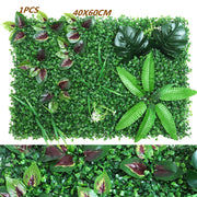 Green Artificial Plants Wall Panel Backdrop