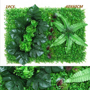 Green Artificial Plants Wall Panel Backdrop