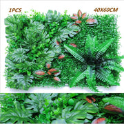 Green Artificial Plants Wall Panel Backdrop