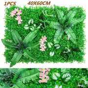 Green Artificial Plants Wall Panel Backdrop