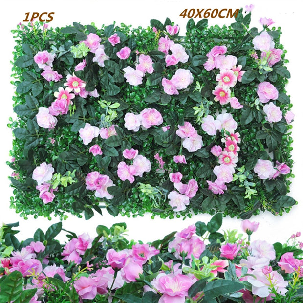 Green Artificial Plants Wall Panel Backdrop