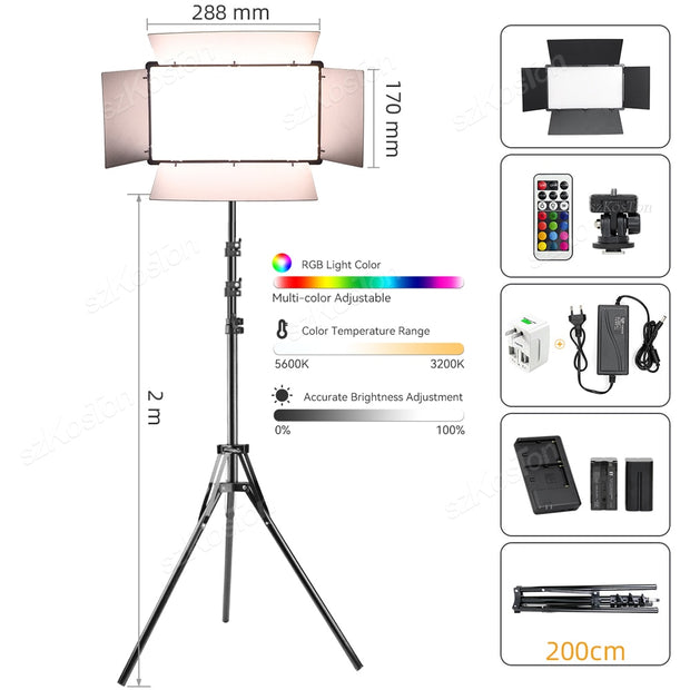 RGB Video Recording Photography Panel Lamp