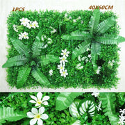 Green Artificial Plants Wall Panel Backdrop