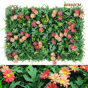 Green Artificial Plants Wall Panel Backdrop