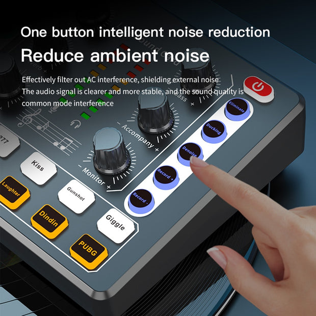 M8 Wireless Bluetooth-compatible Mixer Sound Card