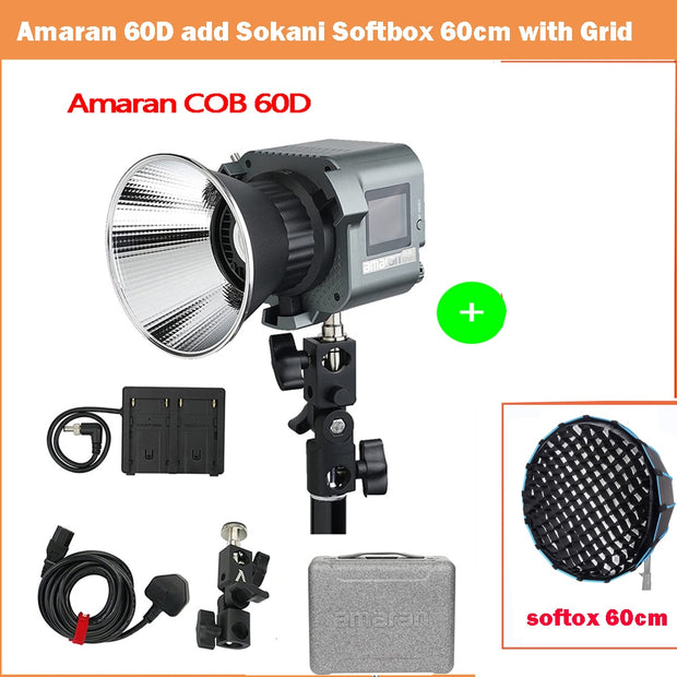 Cob 60X 60D LED Studio Video Light