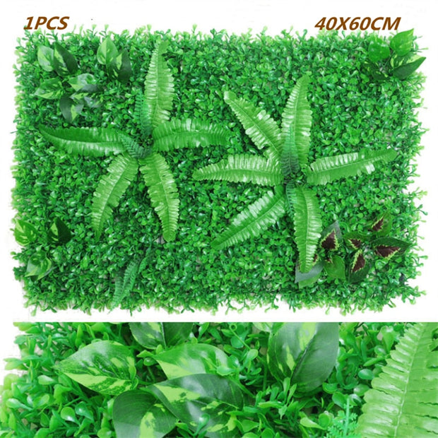 Green Artificial Plants Wall Panel Backdrop