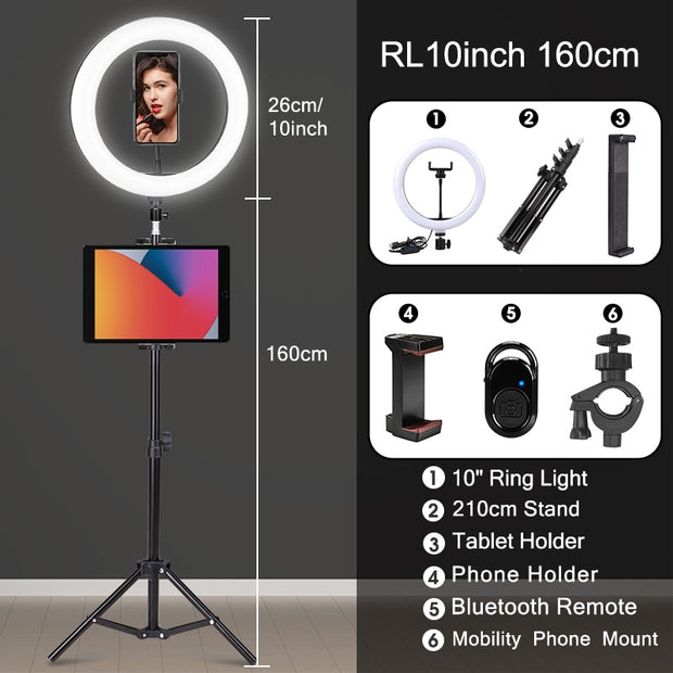 Selfie Ring Light with Tripod Stand