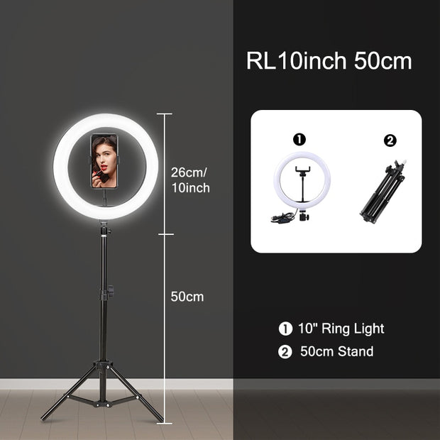 Selfie Ring Light with Tripod Stand