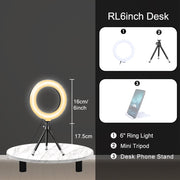 Selfie Ring Light with Tripod Stand