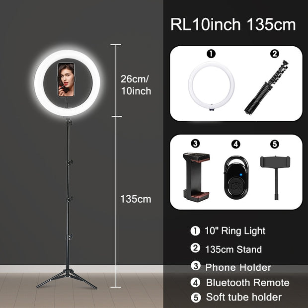 Selfie Ring Light with Tripod Stand