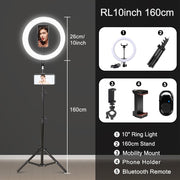 Selfie Ring Light with Tripod Stand