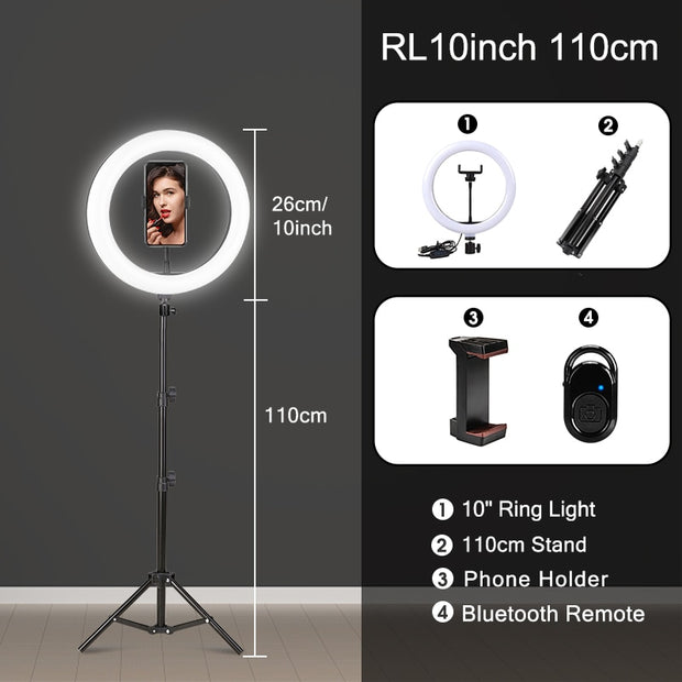 Selfie Ring Light with Tripod Stand